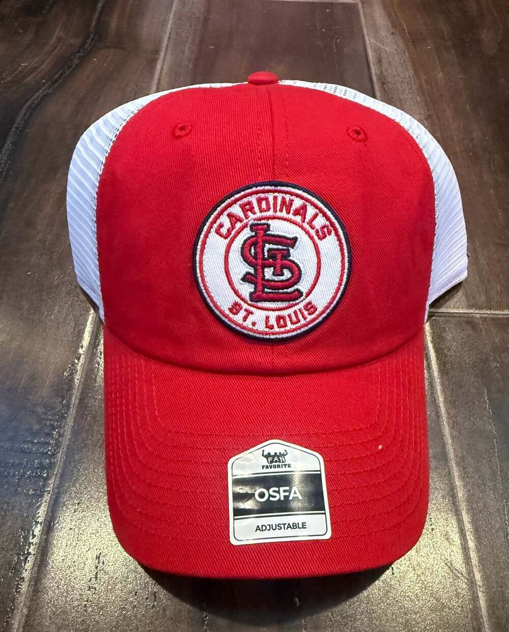 St. Louis Cardinals Trucker Hat OSFA Red White Mesh Snapback